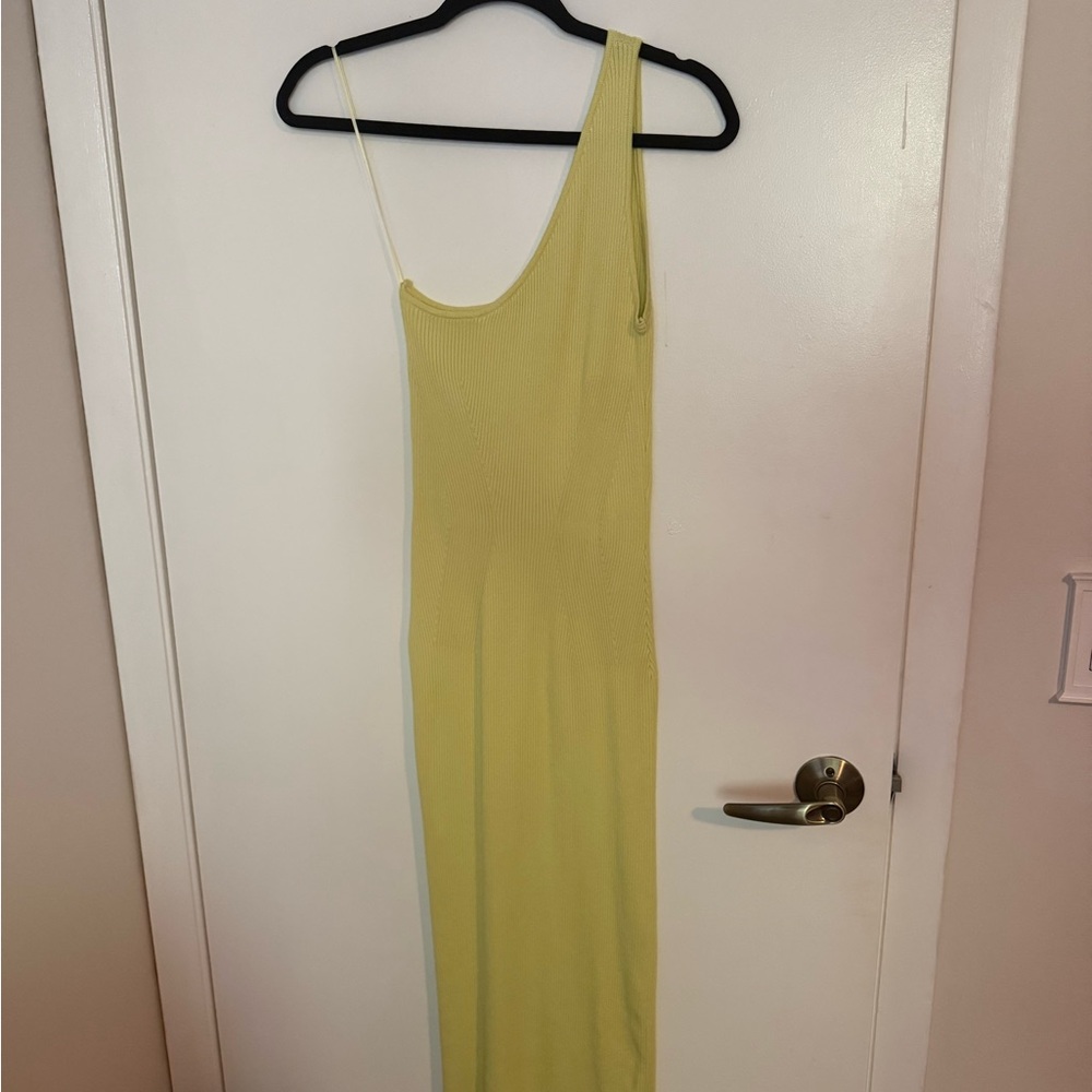 Anthropologie one shoulder corset ribbed midi dress - Picture 4 of 5